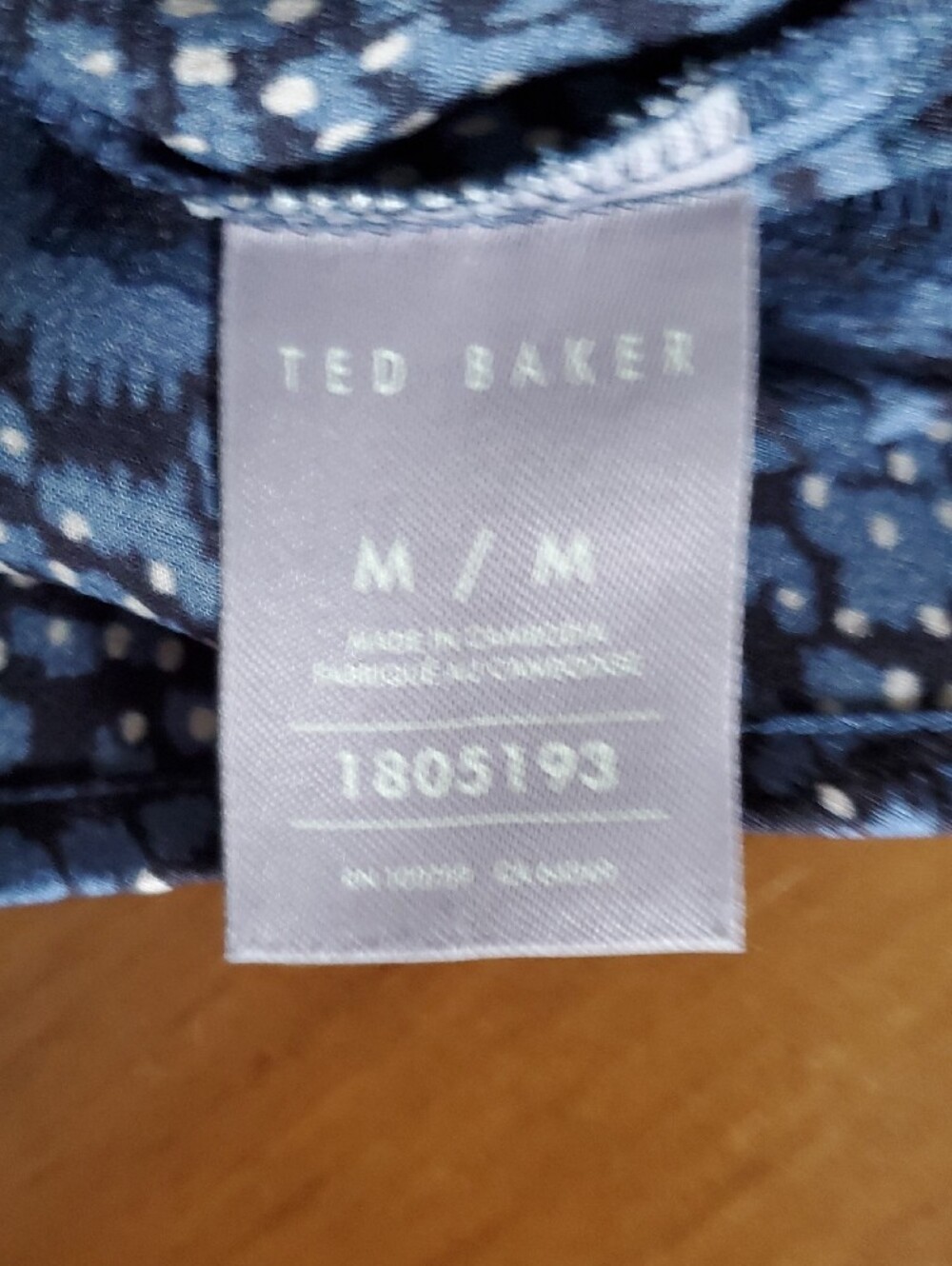 Ted Baker Navy and Cream Floral Long-Sleeve Top - Picture 5 of 10